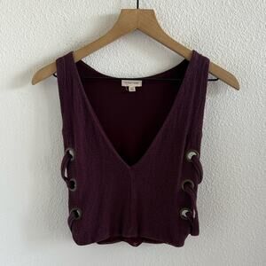 Silence + Noise Lace Side Cropped Tank XS